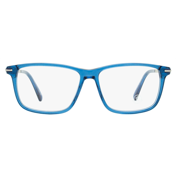Moncler Rectangular Eyeglasses ML5205 090 Transparent Blue 54mm - Picture 2 of 2